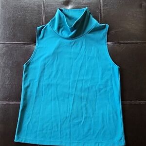 Oiselle Sleeveless Mockneck Tank In Green, Size S